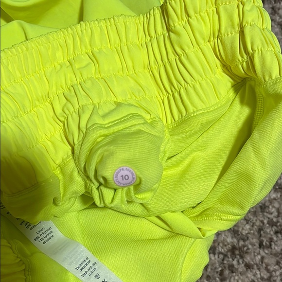 Lululemon Women's Neon Yellow Athletic Shorts - Picture 5 of 5